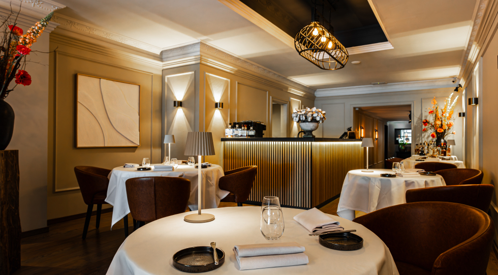 Interior of Restaurant Bisque, Groningen, the Netherlands.