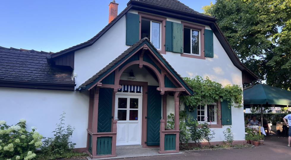 Exterior of Café Gupi restaurant, Weil am Rhein, Germany.