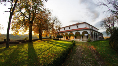 A view of the Michelin star restaurant Gostilna pri Lojzetu, Vipava Valley, Slovenia.
