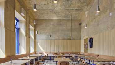 Interior of Café Azzurro, Vienna, Austria.