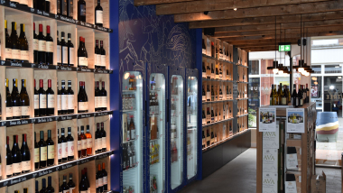 Interior of Marius Wijncafé wine bar/restaurant, The Hague, Netherlands.