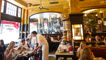 Balthazar Restaurant & Bakery, a restaurant in New York City, USA.