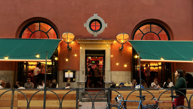 Brogatan, a wine bar in Malmö, Sweden.