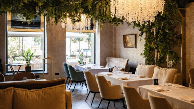 Champagne, a restaurant and wine bar in Almaty, Kazakhstan.