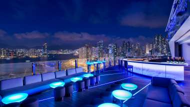 SKYE Roofbar & Brasserie, a restaurant in Hong Kong SAR, Greater China.