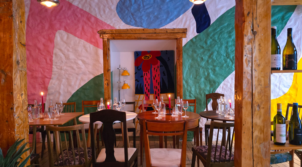 Interior of Veino wine bar, Tallin, Estonia
