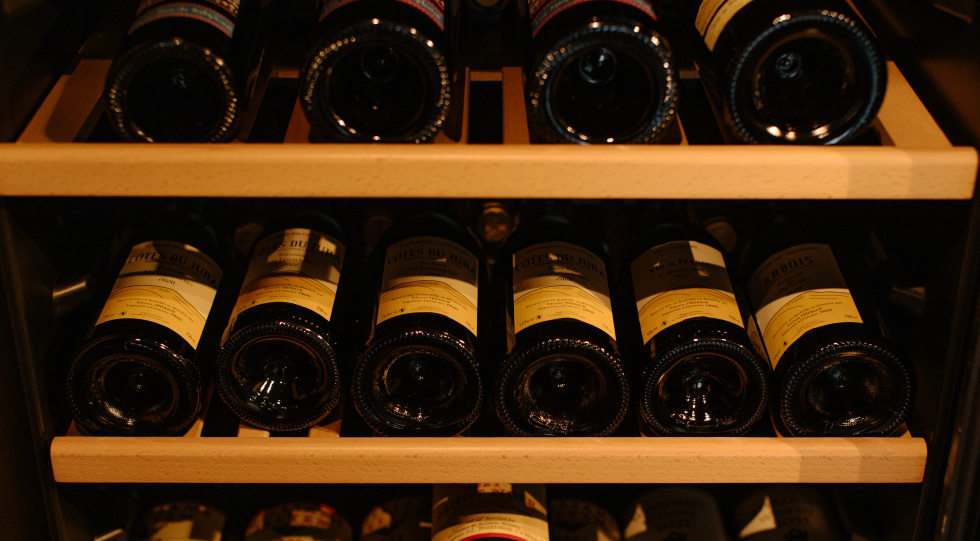 Wine storage at restaurant K2, Oslo, Norway.