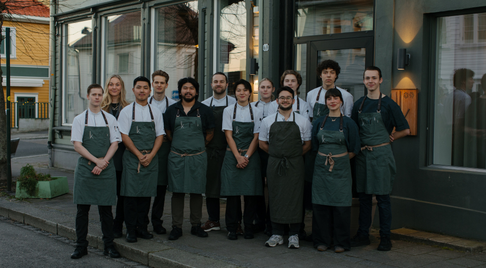 Staff at restaurant K2, Stavanger, Norway.