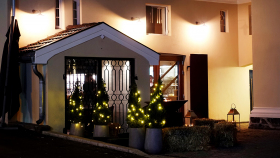 Exterior of Stallen restaurant, Oslo, Norway.