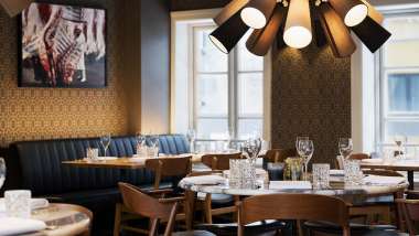 Interior of Vintage Kitchen wine bar/restaurant, Oslo, Norway.