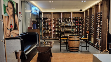 The Wine Spot Bar - Beers, Spirits & Sake, a wine bar in San José del Cabo, Mexico.