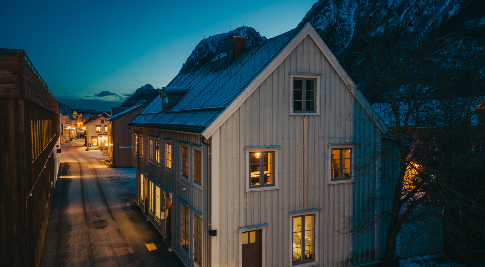 Exterior of Huset i Gato, Mosjøen, Norway.