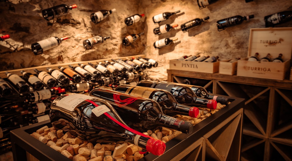 Wine cellar at Huset i Gato, Mosjøen, Norway.