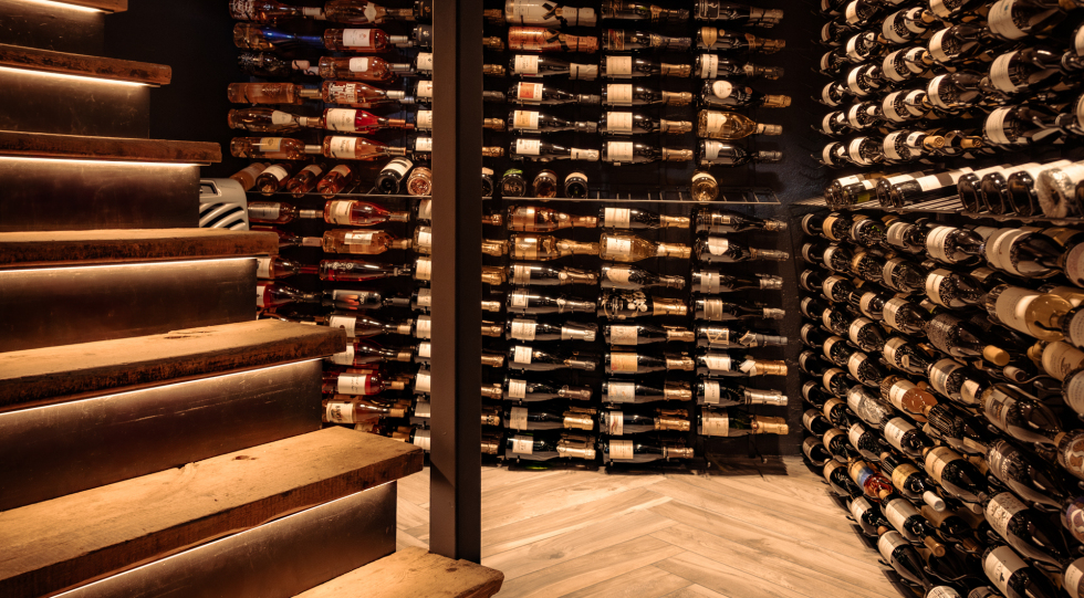 Wine cellar at Huset i Gato, Mosjøen, Norway.