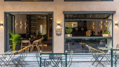 Lost Roots, a wine bar in Athens, Greece.