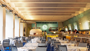 The River Cafe, a restaurant in London, UK.