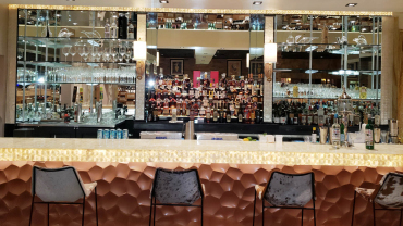 The bar at Marche Bacchus wine bar and restaurant in Las Vegas, USA.