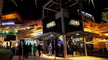 Exterior of JING restaurant and wine bar in Las Vegas, USA.
