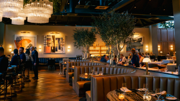 Dining room of Harlo Steakhouse & Bar - a steak restaurant and wine bar in Las Vegas, USA.