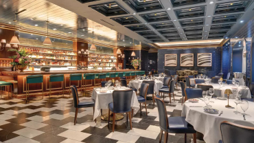 Dining room at Carbone restaurant at the ARIA resort and hotel in Las Vegas, USA.