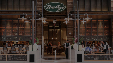 Exterior of Wally's Wine shop and bar in Las Vegas, USA.