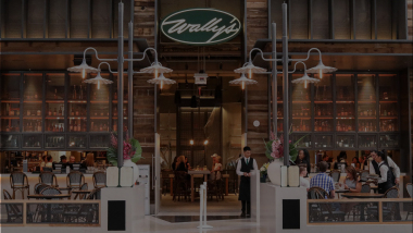 Exterior of Wally's Wine shop and bar in Las Vegas, USA.