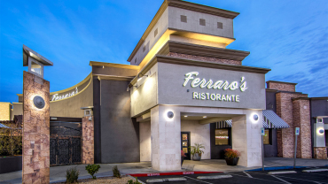 Exterior of Ferraro's Ristorante, restaurant in Las Vegas, USA.