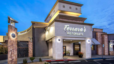 Exterior of Ferraro's Ristorante, restaurant in Las Vegas, USA.