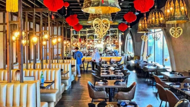 Dining room at Lamai restaurant in Las Vegas, USA.