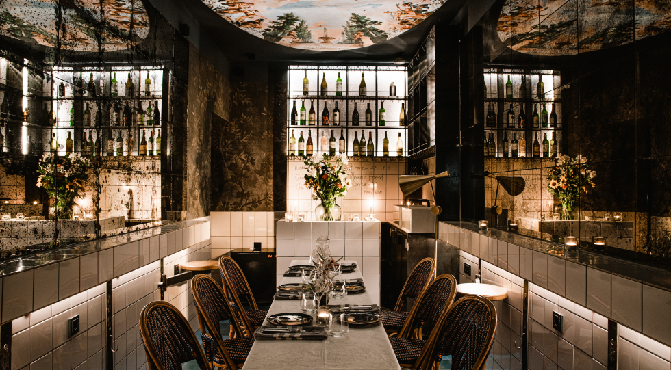 MINE, a restaurant and wine bar in Berlin, Germany.