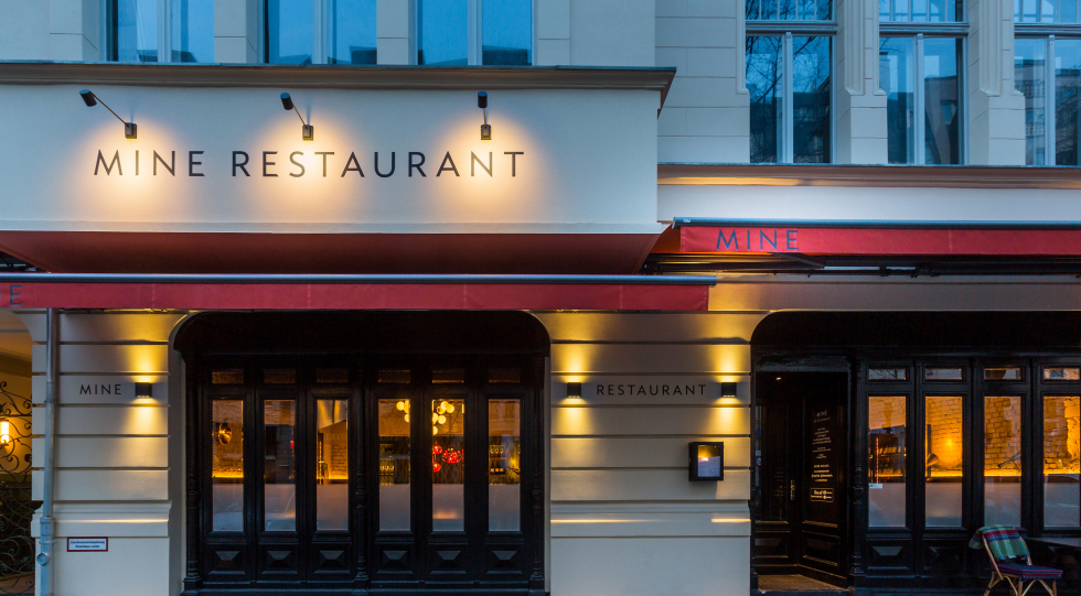 MINE, a restaurant and wine bar in Berlin, Germany.