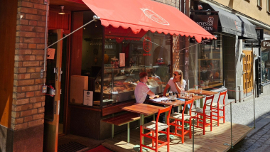 Exterior of Rolfs Hav seafood restaurant in Stockholm, Sweden.