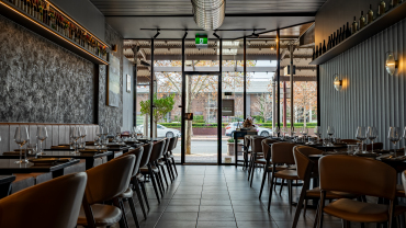Interior of ODÉ Bistro in Adelaide, South Australia.
