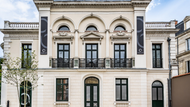 Exterior of Arbane Michelin star restaurant in Reims, Champagne region, France.