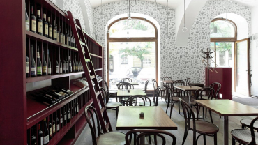 Veltlin, a wine bar in Prague, Czech Republic.