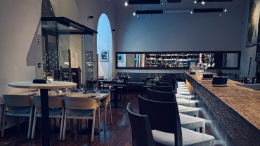 Vinograf, a restaurant and wine bar in Prague, Czech Republic.