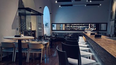 Vinograf, a restaurant and wine bar in Prague, Czech Republic.