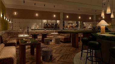 La Compagnie Wine Bar Flatiron, a restaurant and wine bar in New York City, USA.