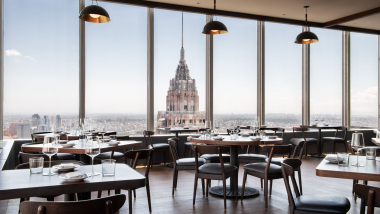 Manhatta, a restaurant in New York City, USA.