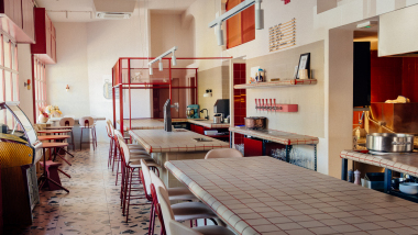 Interior of Glug restaurant, Barcelona, Spain.