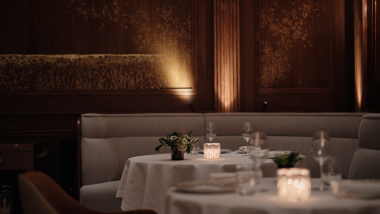 Interior of Le Taillevent, Paris, France.