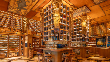 The Library, a wine bar in Madrid, Spain.