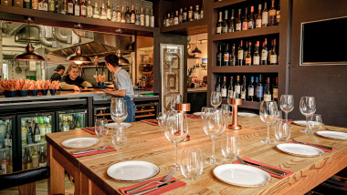 Interior of Paladar, London, UK.