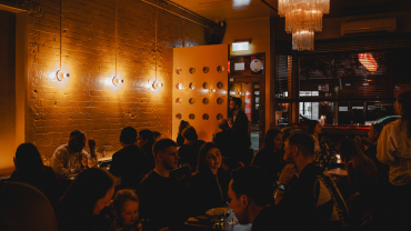 Interior of Attenzione! Food & Wine, Redfern, Australia.
