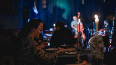 Performers at The Blur Room wine bar and jazz club - a Star Wine List Red Star in Cape Town, South Africa.