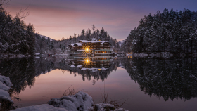 Exterior of Parkhotel Tristachersee, Amlach bei Lienz, Austria.