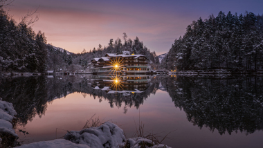 Exterior of Parkhotel Tristachersee, Amlach bei Lienz, Austria.