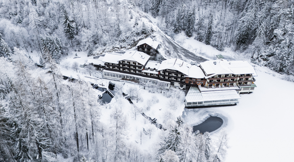 Exterior of Parkhotel Tristachersee, Amlach bei Lienz, Austria.