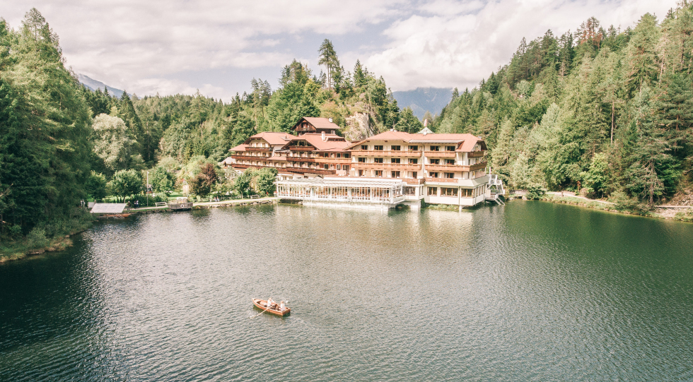 Exterior of Parkhotel Tristachersee, Amlach bei Lienz, Austria.