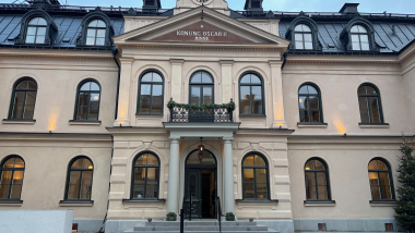 The hotel exterior of the Stockholm Stadshotell (and restaurant) in Stockholm, Sweden.